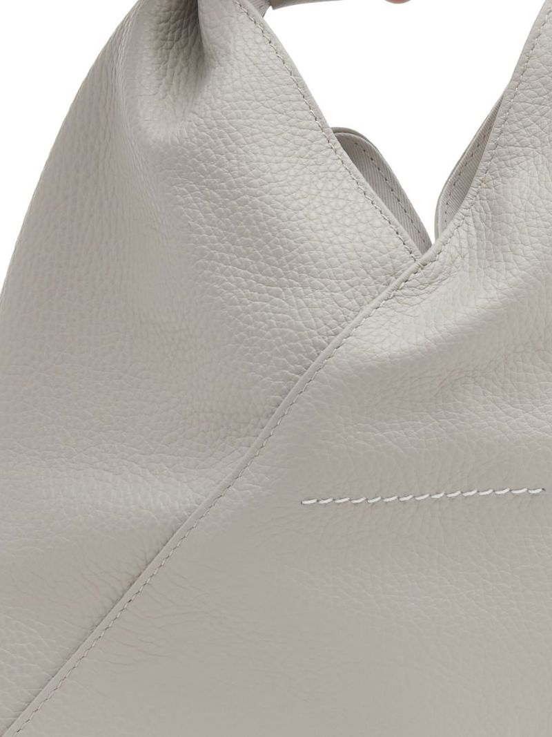 Grey Japanese Leather Tote Bag