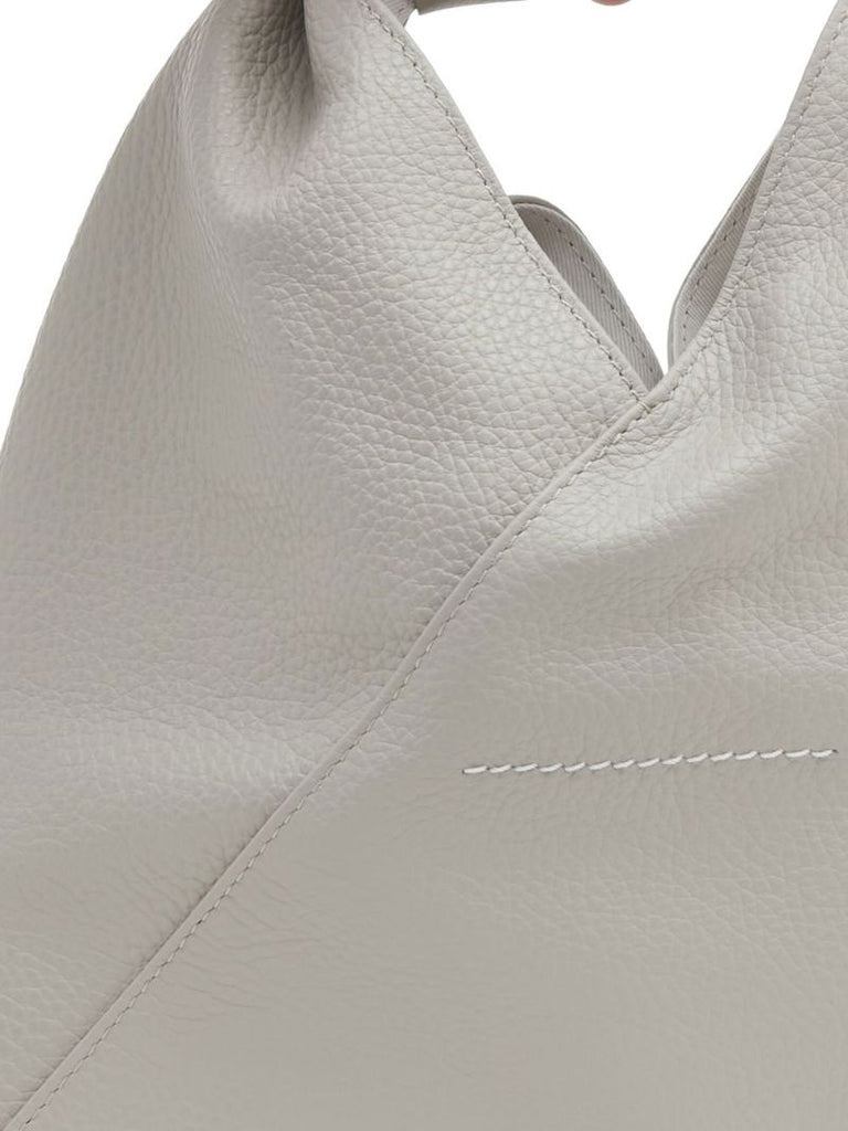 Grey Japanese Leather Tote Bag