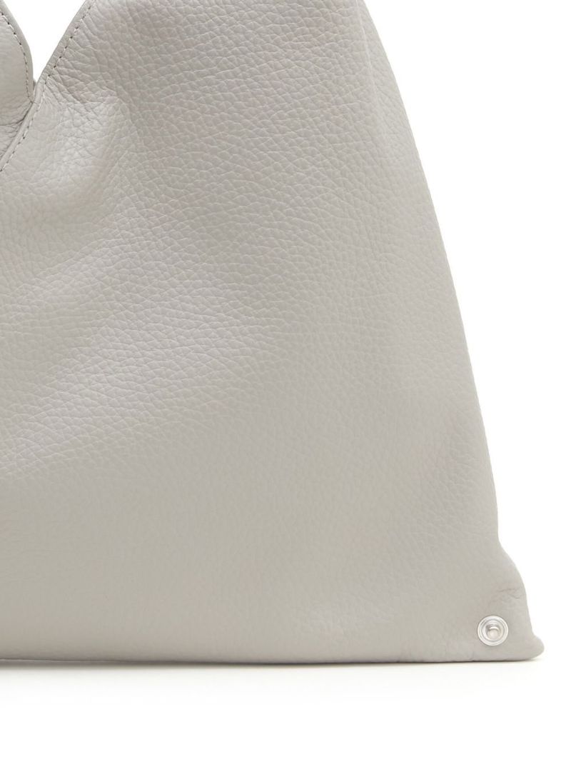 Grey Japanese Leather Tote Bag