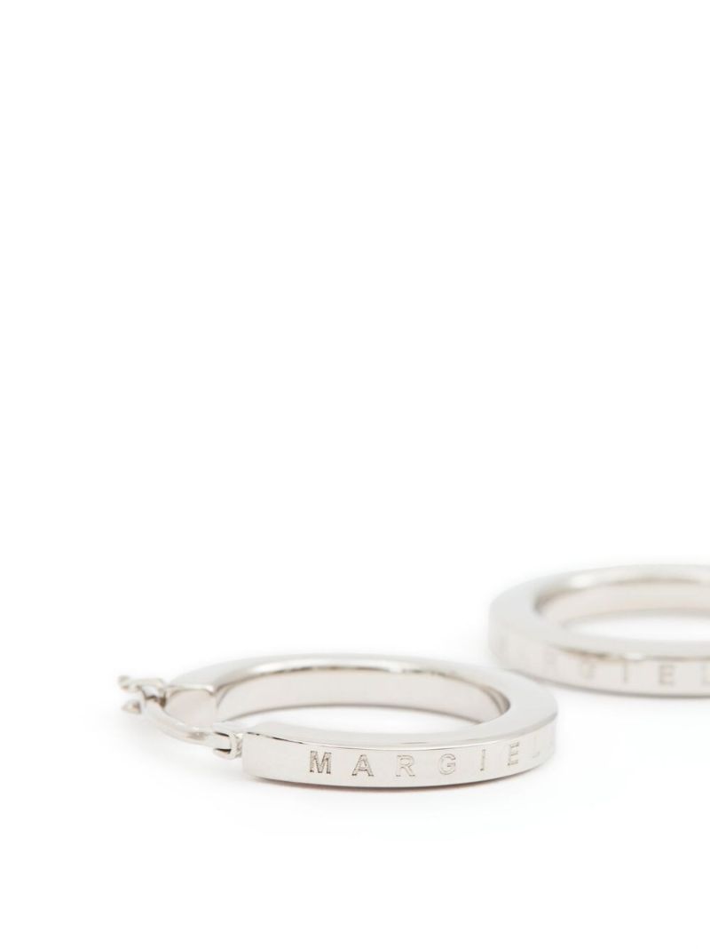 Silver-tone Margiela Six Hoop Earrings