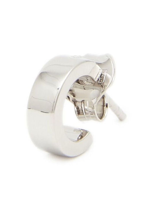 Sterling Silver Logo Hoop Single Earring