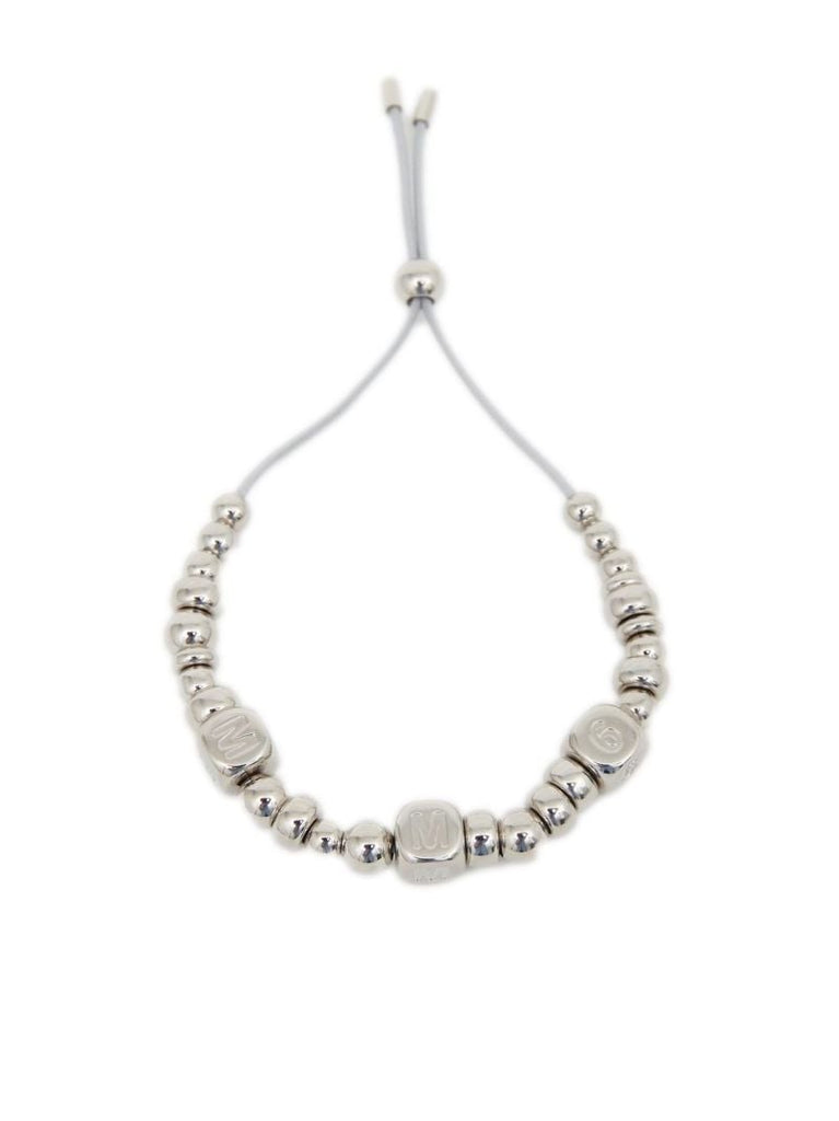 Silver-tone Bead Logo Bracelet