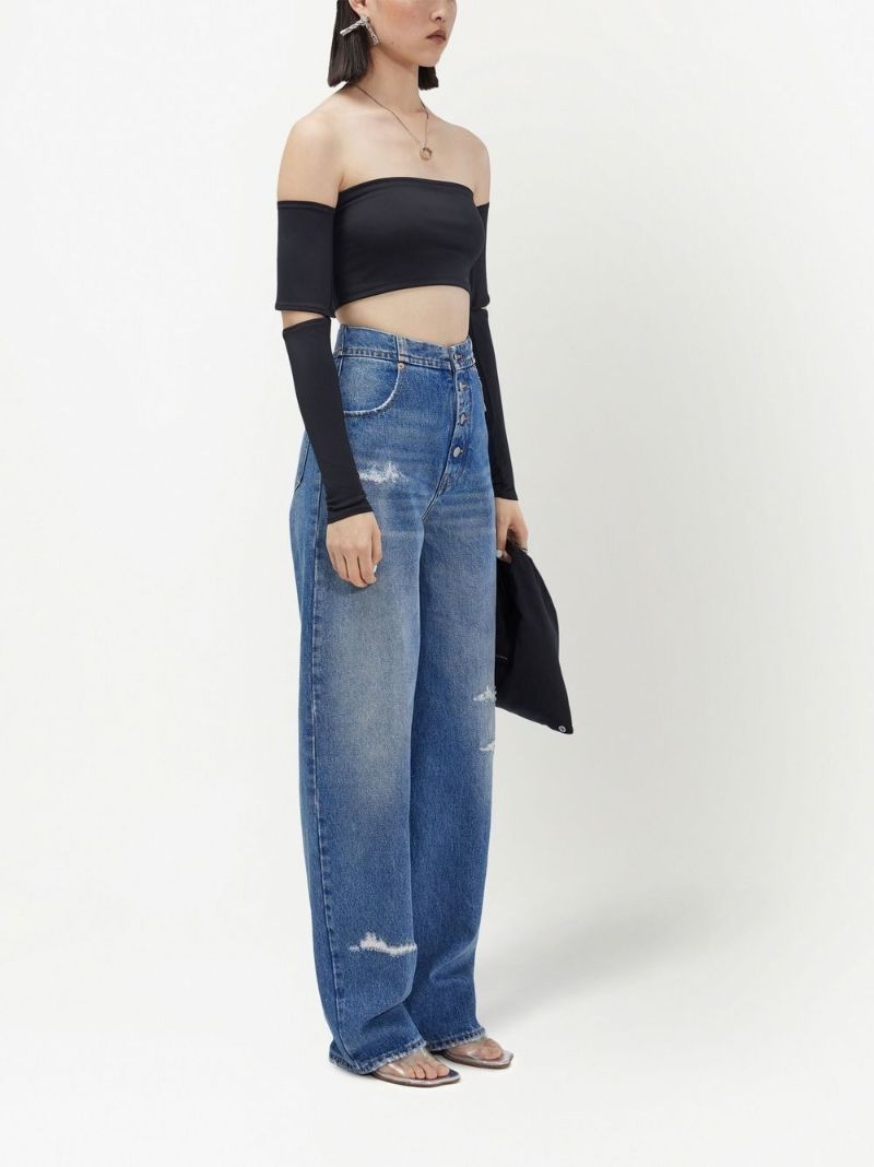 Black Embroidered-logo Top Set