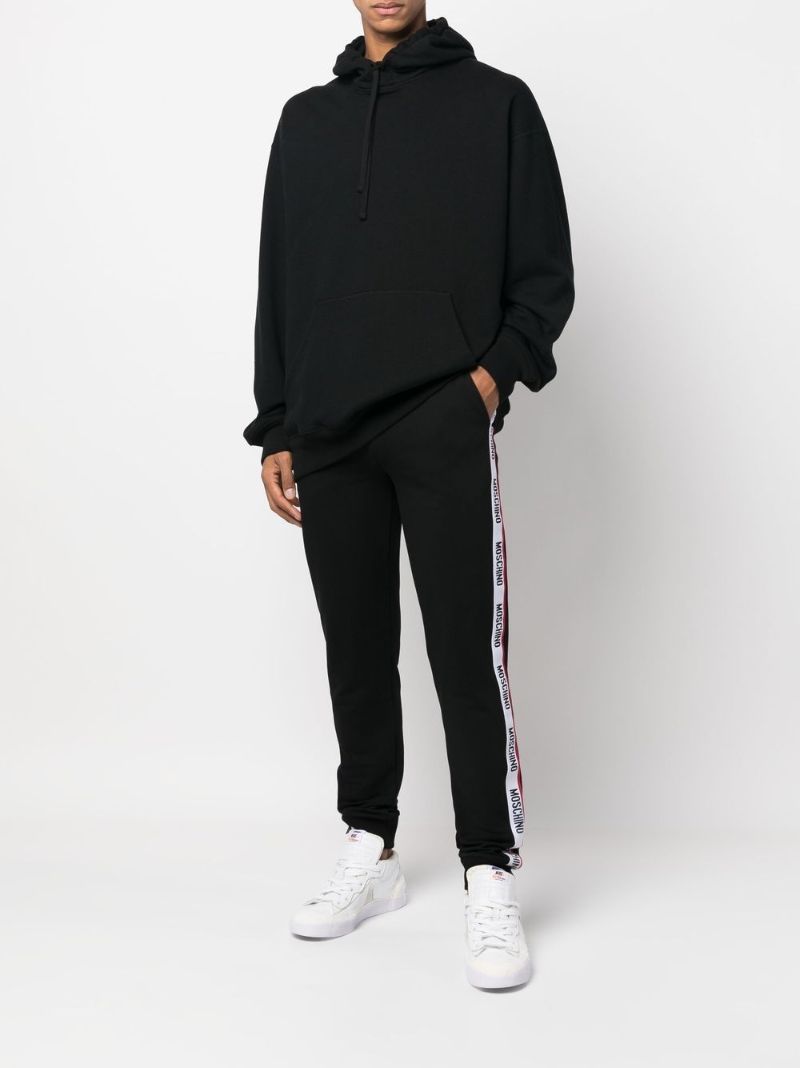 Black Logo Tape Track Pants