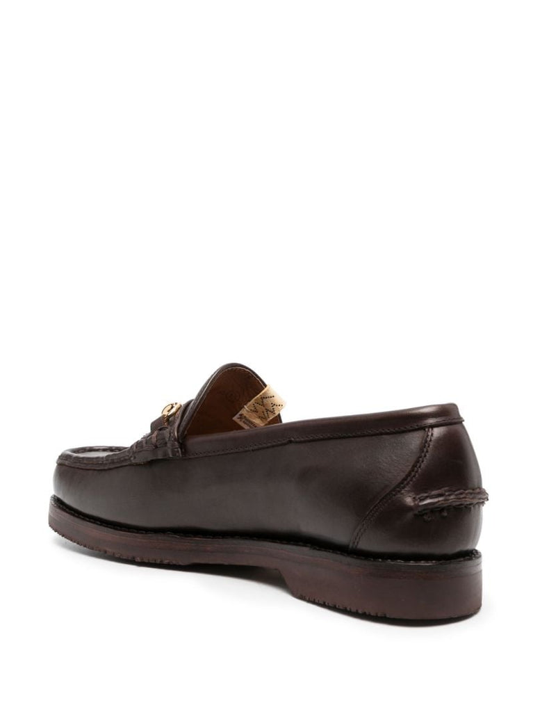 Brown Abarth Leather Loafers