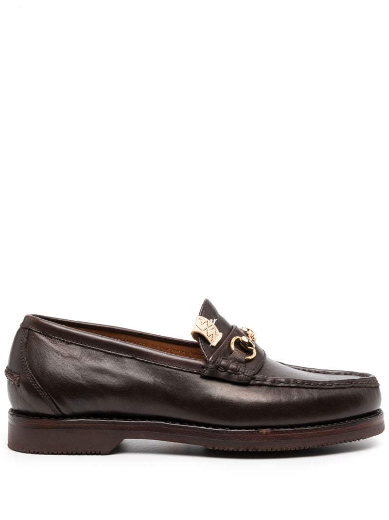 Brown Abarth Leather Loafers
