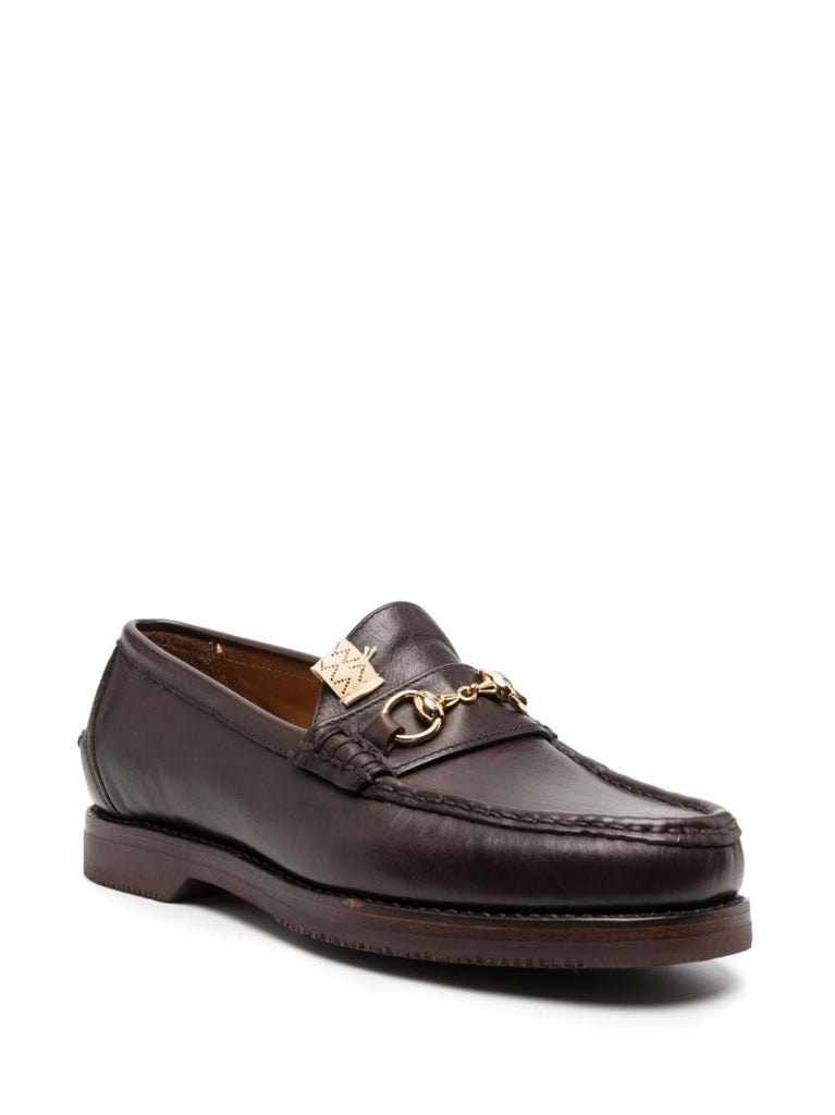 Brown Abarth Leather Loafers