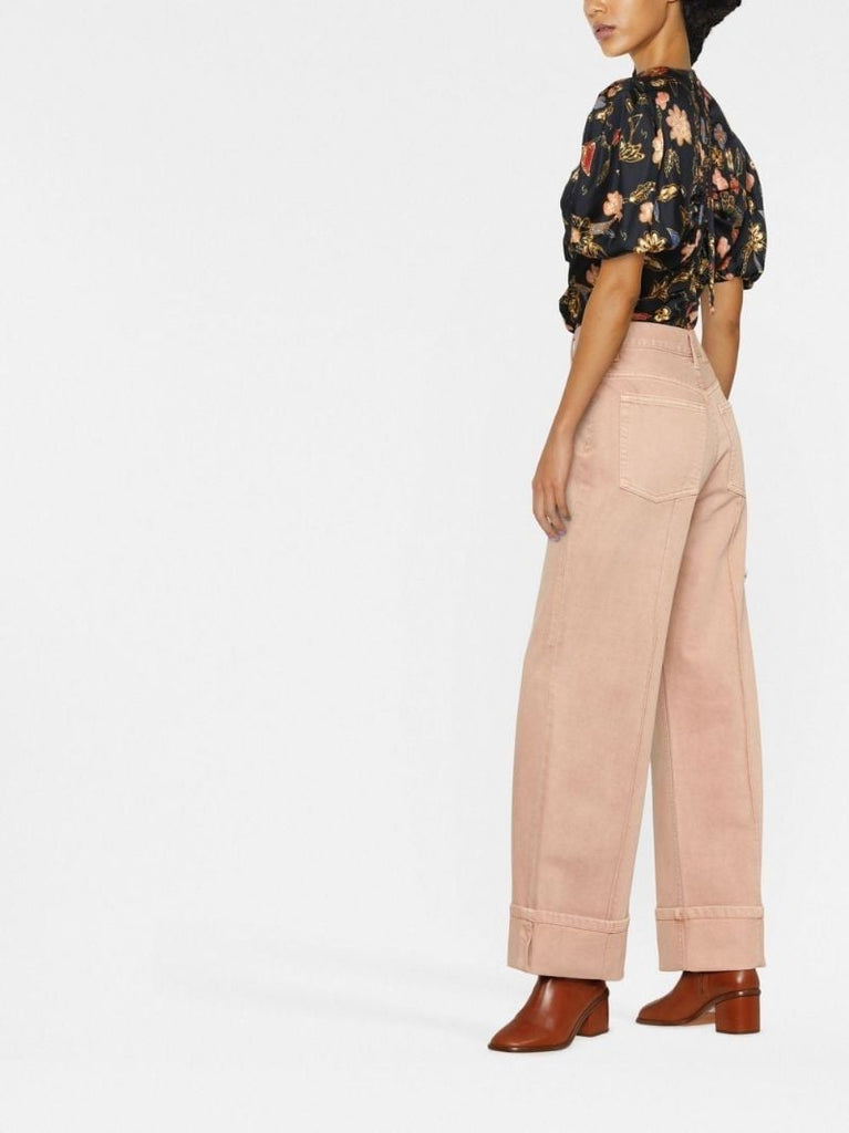 Pink Genevieve Wide Leg Jeans