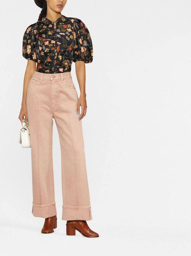 Pink Genevieve Wide Leg Jeans