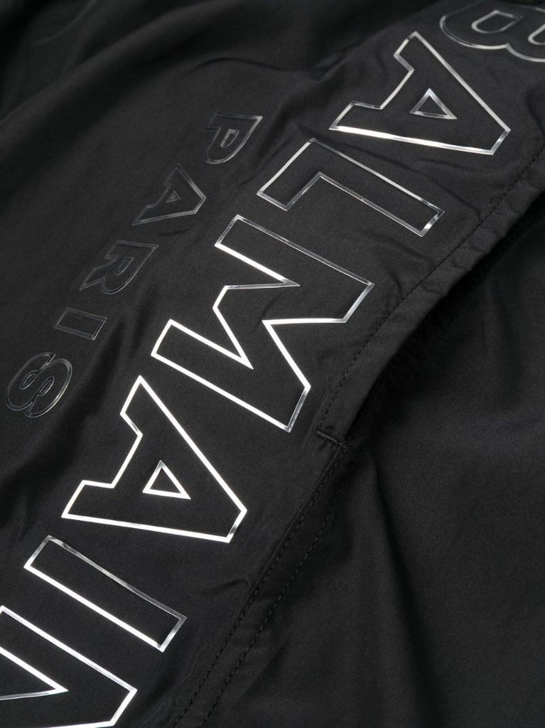 Black Logo Print Swim Shorts