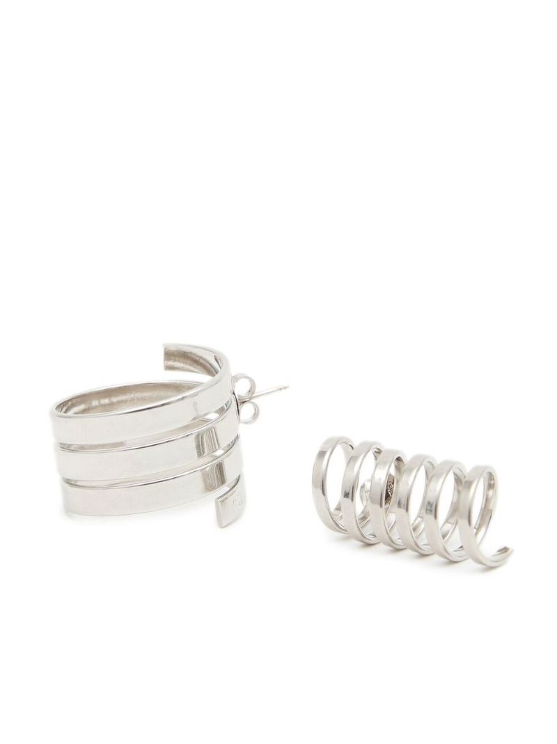 Silver-tone Stream Drop Earrings