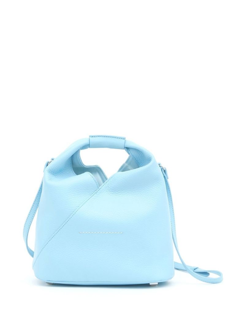 Blue Triangle Leather Top-handle Bag