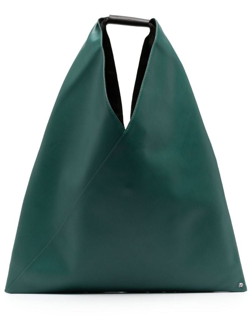 Green Japanese Leather Tote Bag