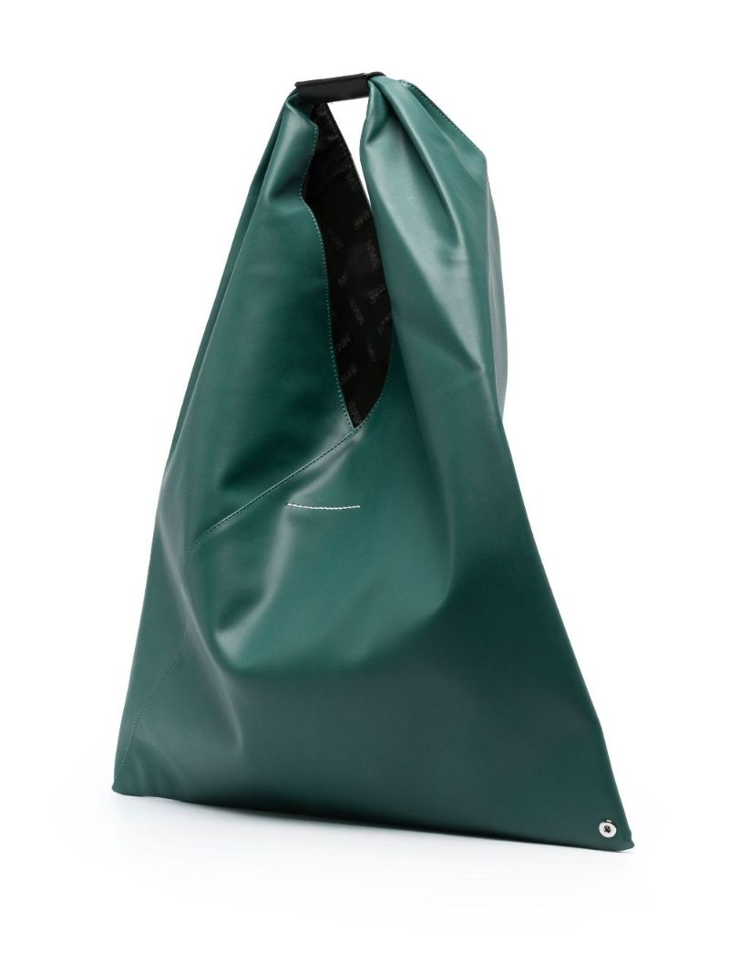 Green Japanese Leather Tote Bag