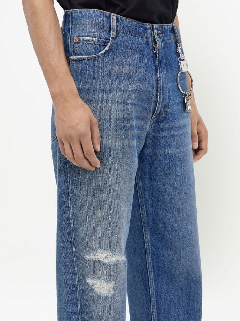 Blue Keyring Straight Leg Jeans
