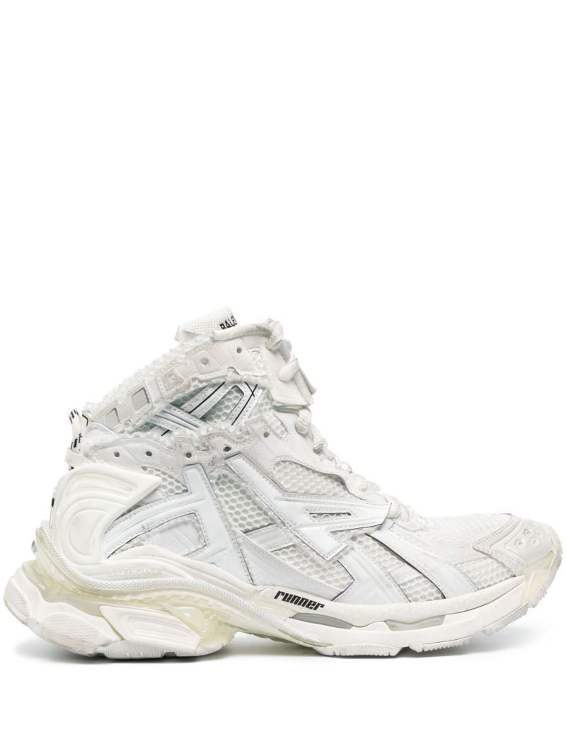 White Runner High-top Sneakers
