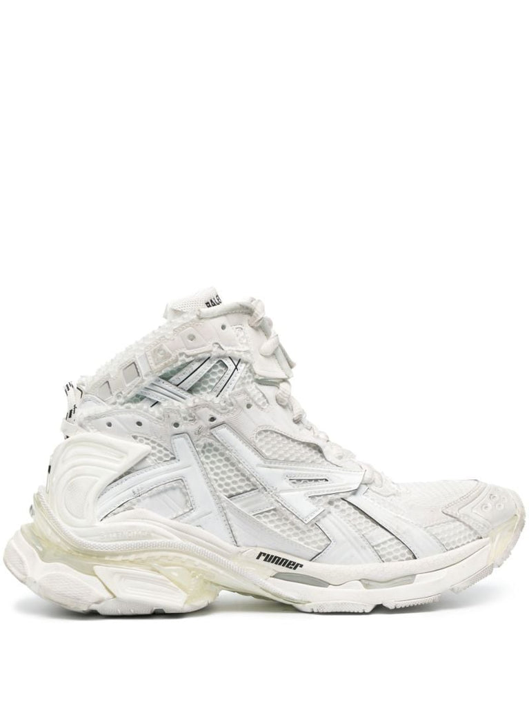 White Runner High-top Sneakers