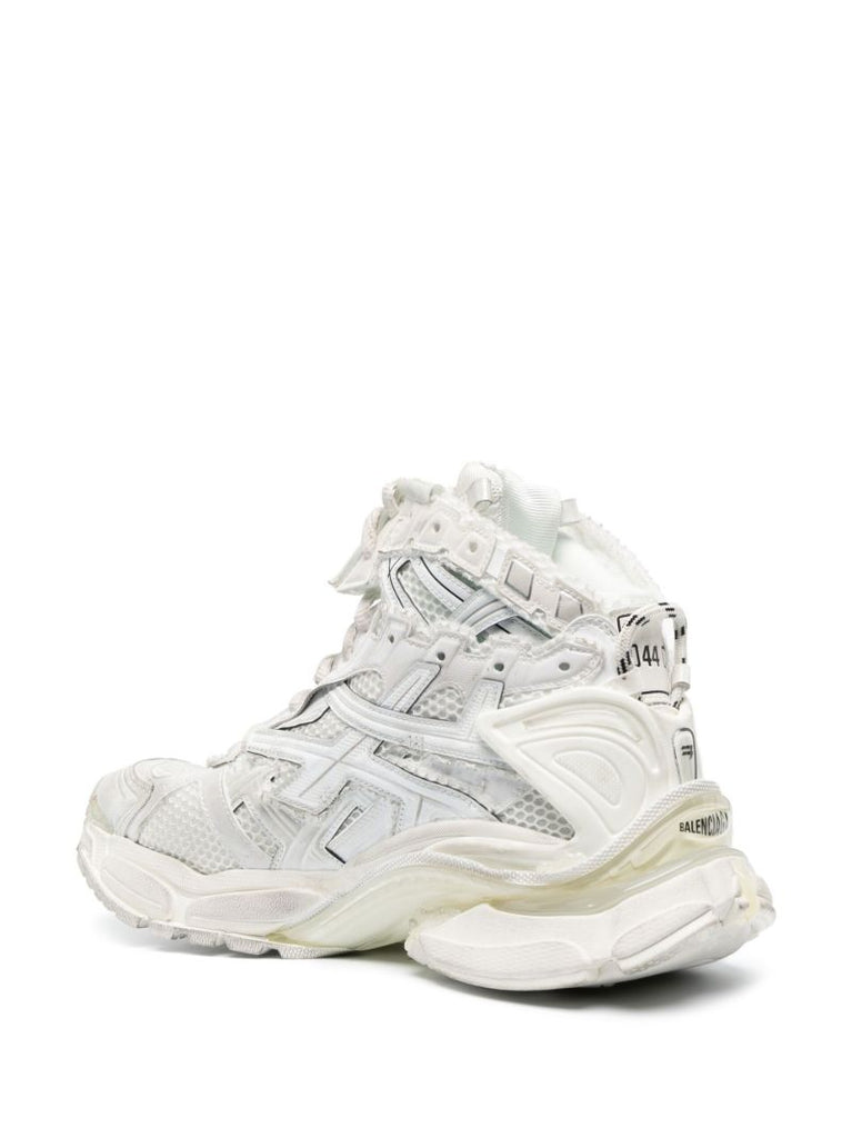 White Runner High-top Sneakers
