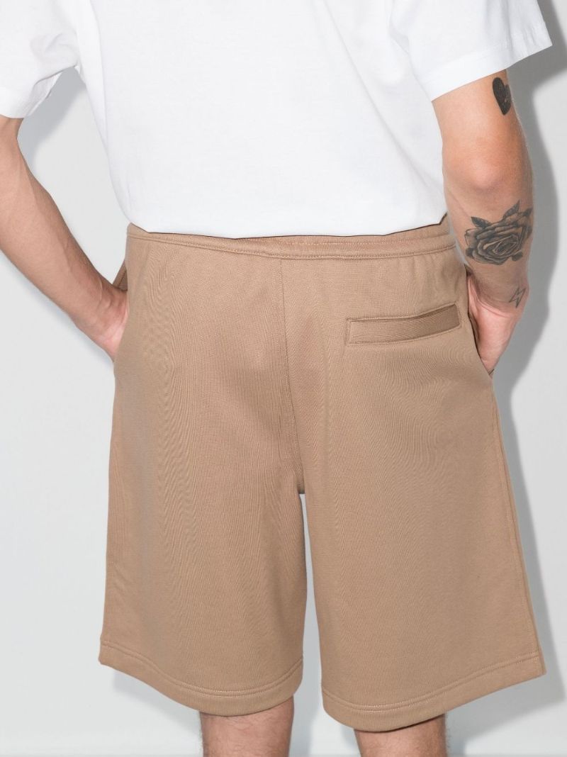 Neutral Logo Print Cotton Track Shorts