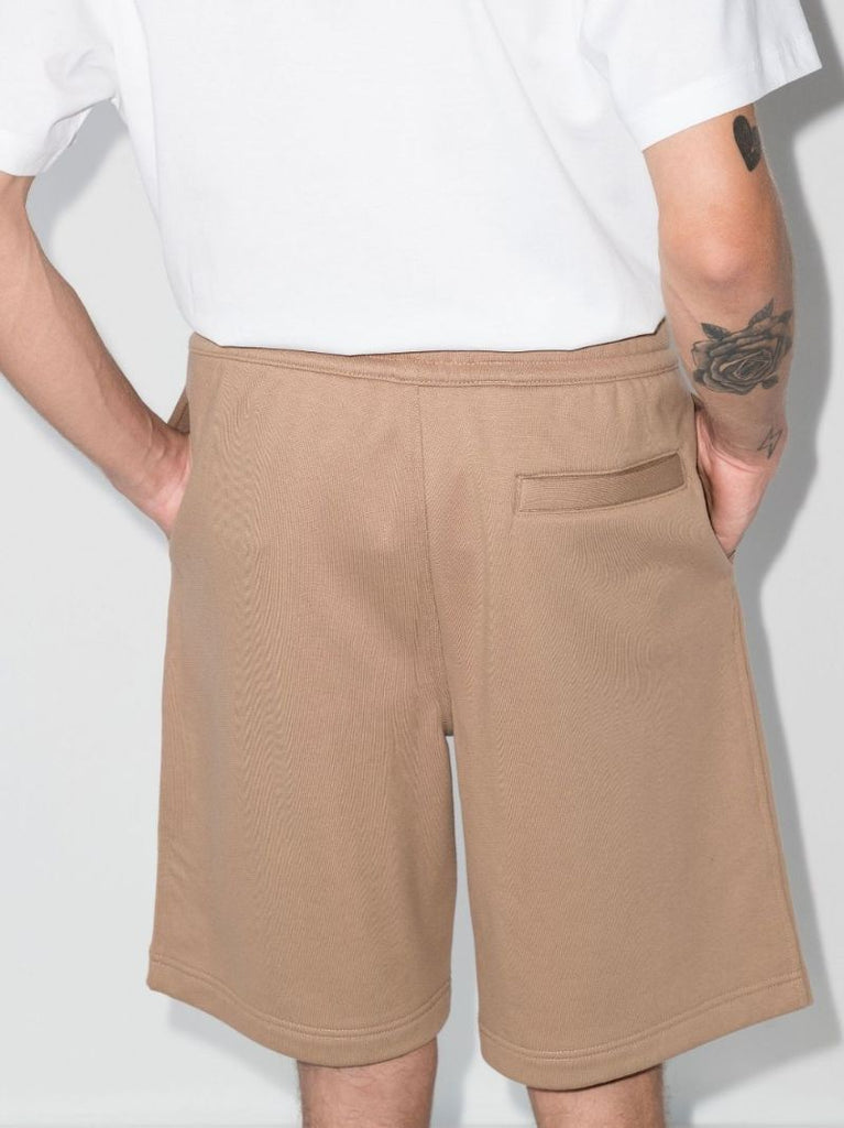 Neutral Logo Print Cotton Track Shorts