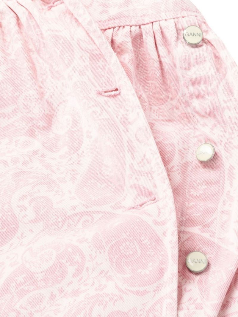 Pink Paisley Print Mini Dress