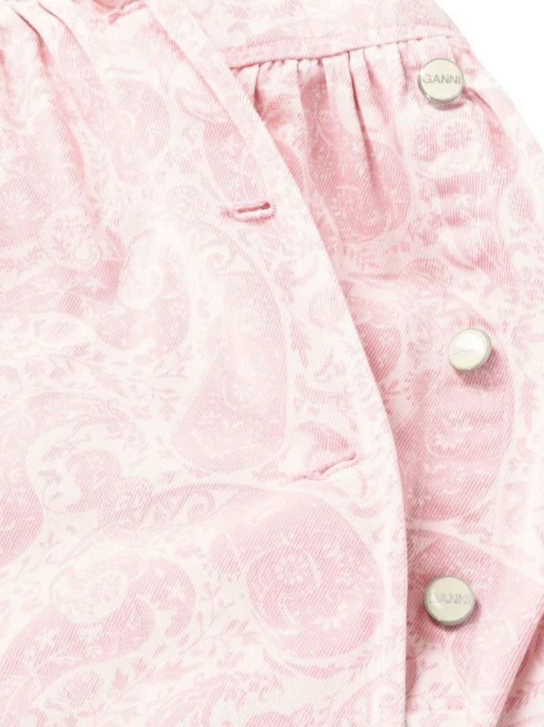 Pink Paisley Print Mini Dress