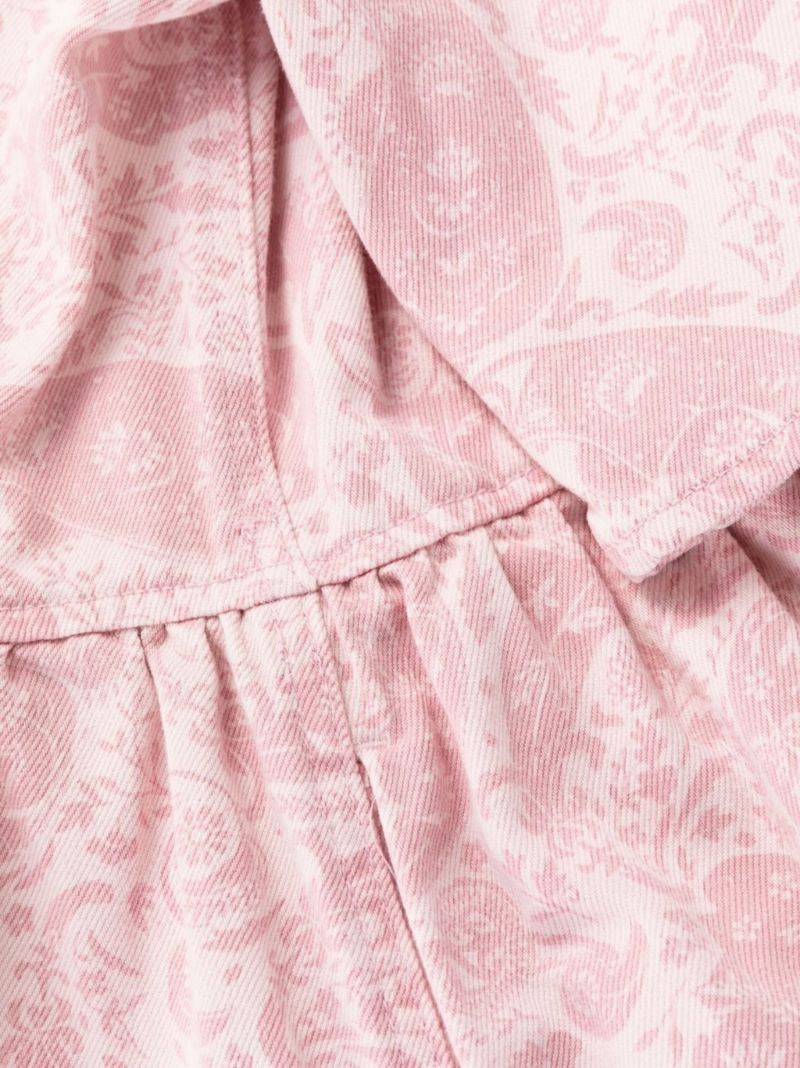 Pink Paisley Print Mini Dress