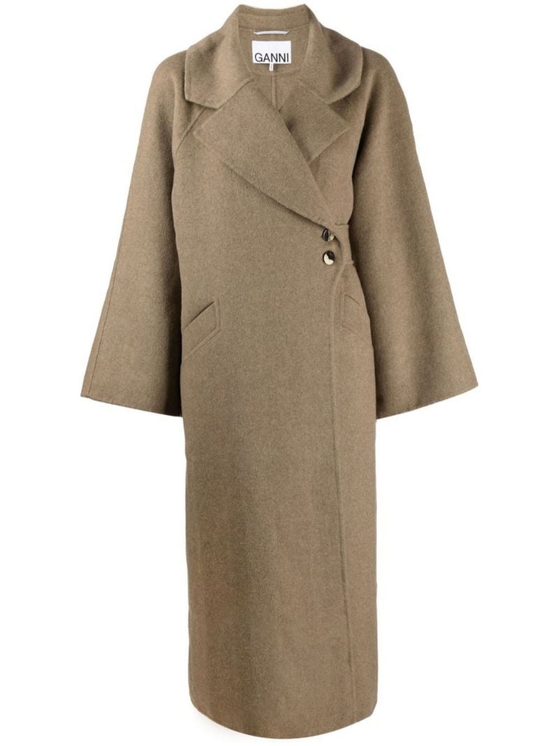 Brown Oversized Midi Coat