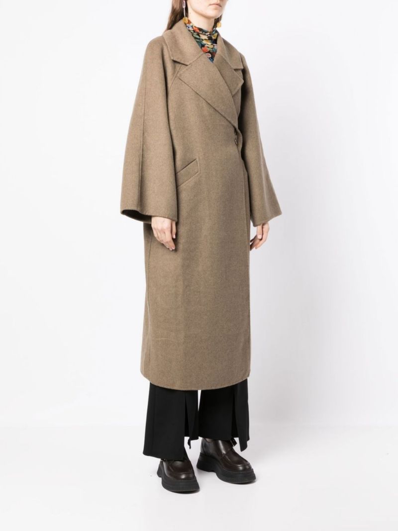 Brown Oversized Midi Coat