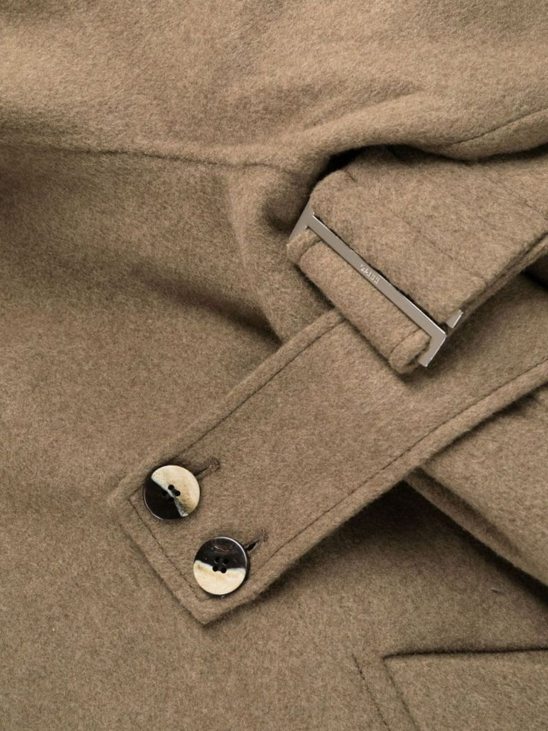 Brown Oversized Midi Coat