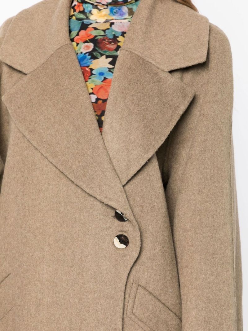 Brown Oversized Midi Coat