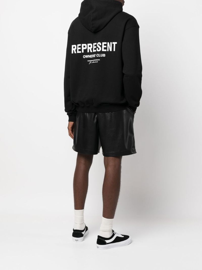 Black Logo Print Hoodie