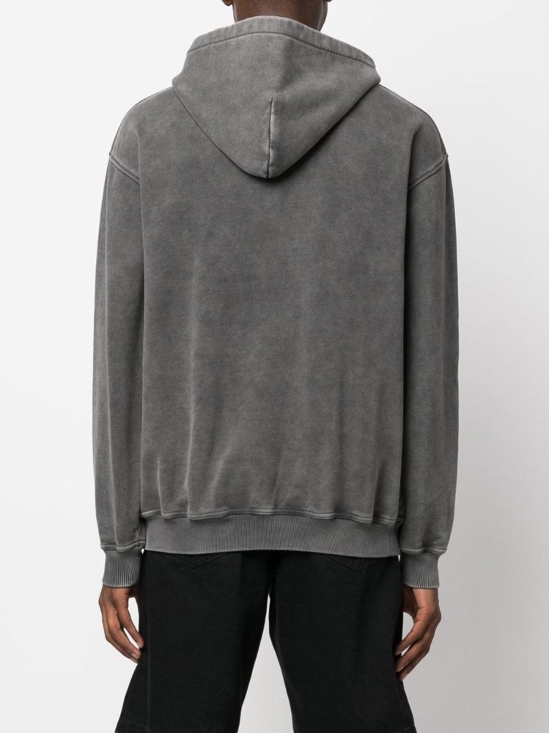 Grey Shark Print Hoodie