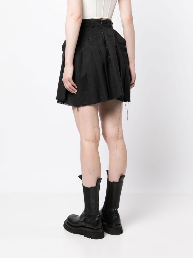 Black Distressed Effect Skirt