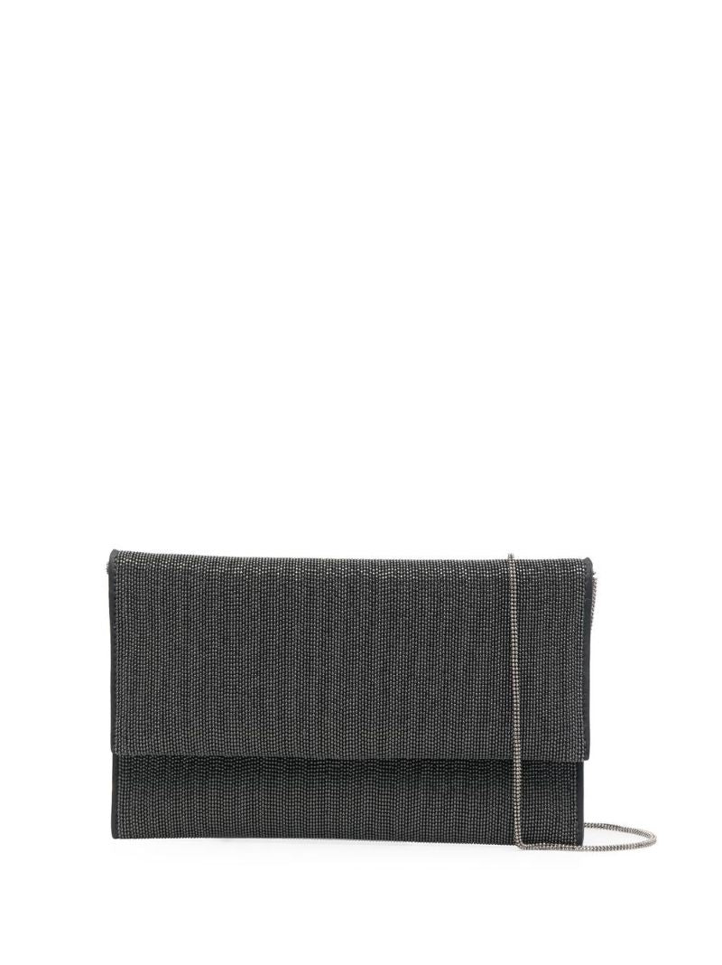 Black Crystal-embellished Cross Body Bag