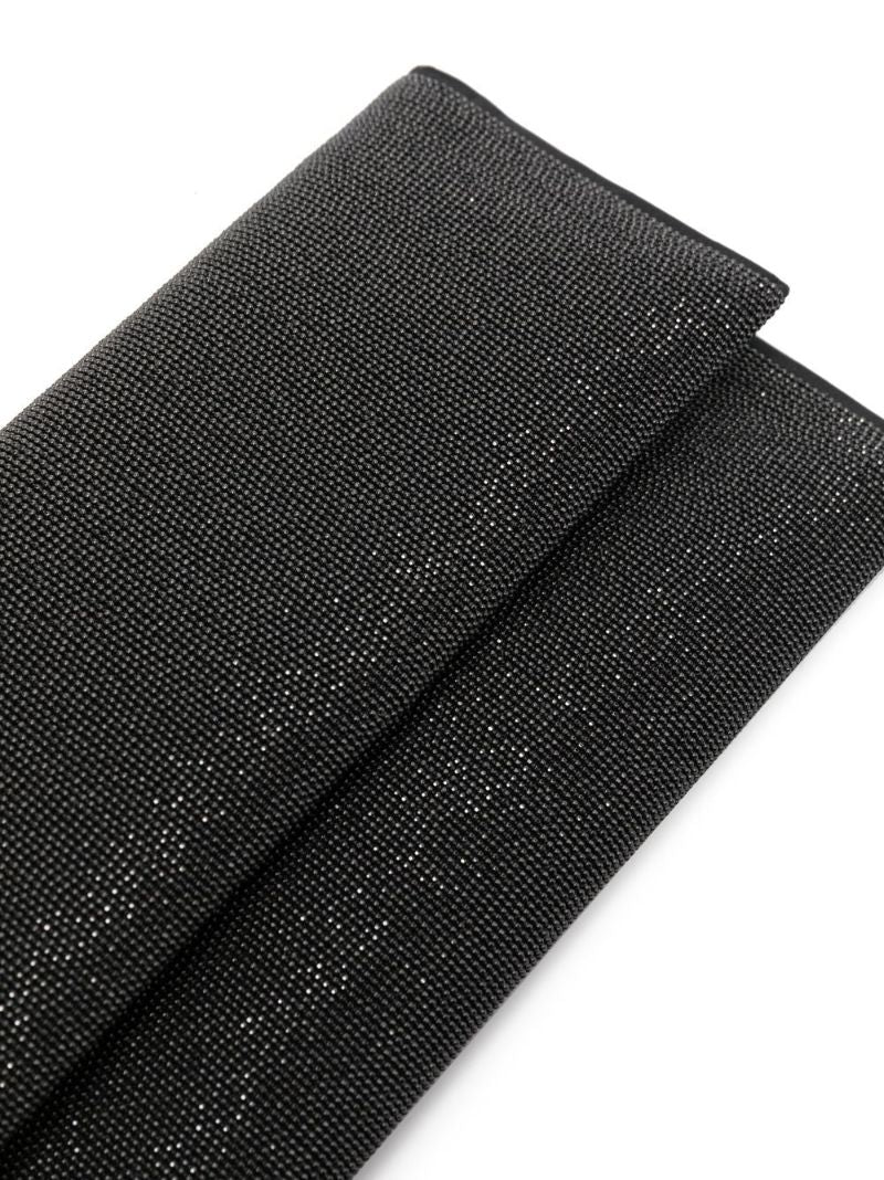 Black Crystal-embellished Cross Body Bag