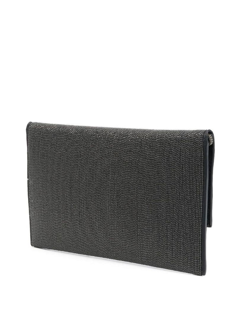 Black Crystal-embellished Cross Body Bag
