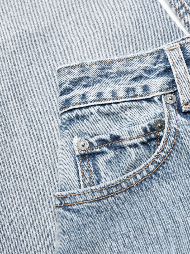 Blue Stary Curved-leg Jeans