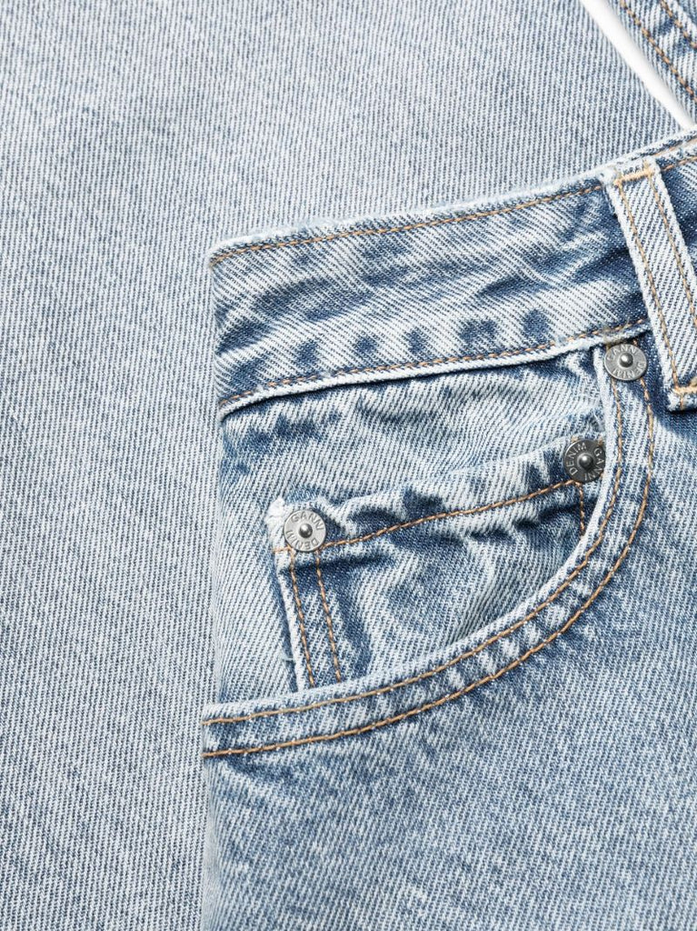 Blue Stary Curved-leg Jeans