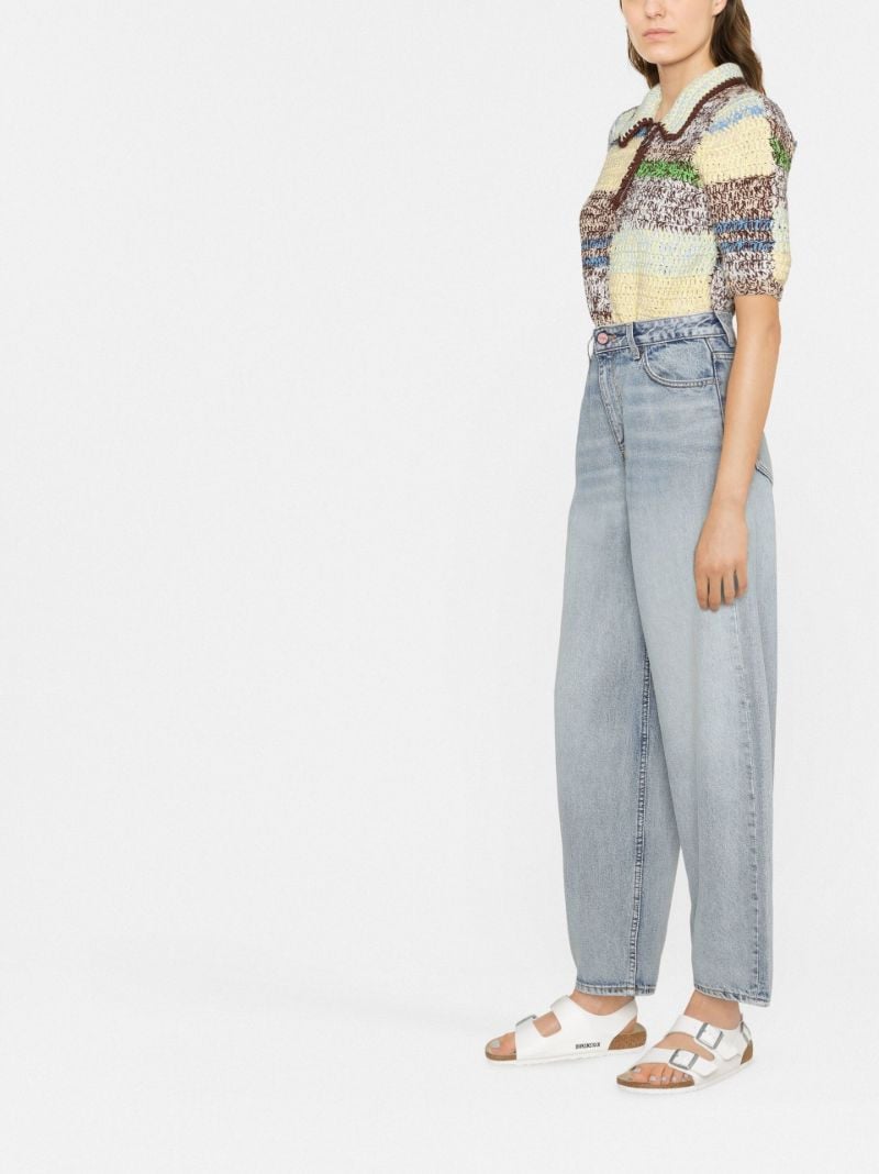 Blue Stary Curved-leg Jeans