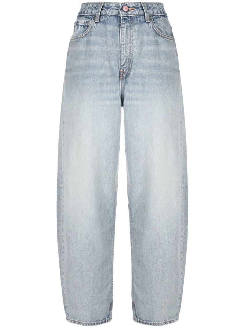 Blue Stary Curved-leg Jeans