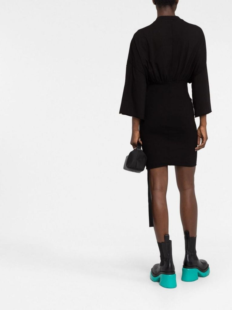 Black Tommy Cotton Mini Dress