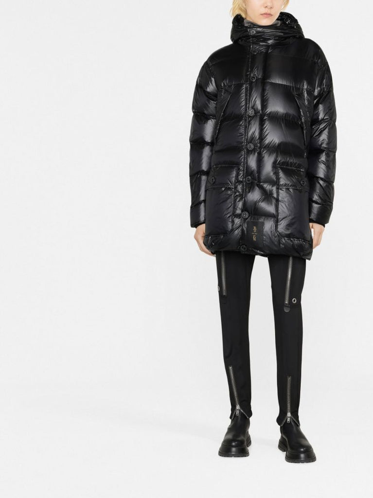 Black Upside-down Goose Down Puffer Jacket