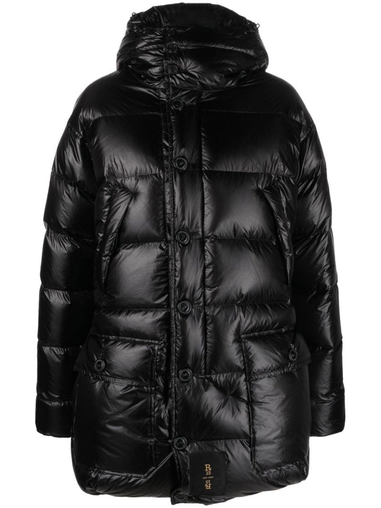 Black Upside-down Goose Down Puffer Jacket