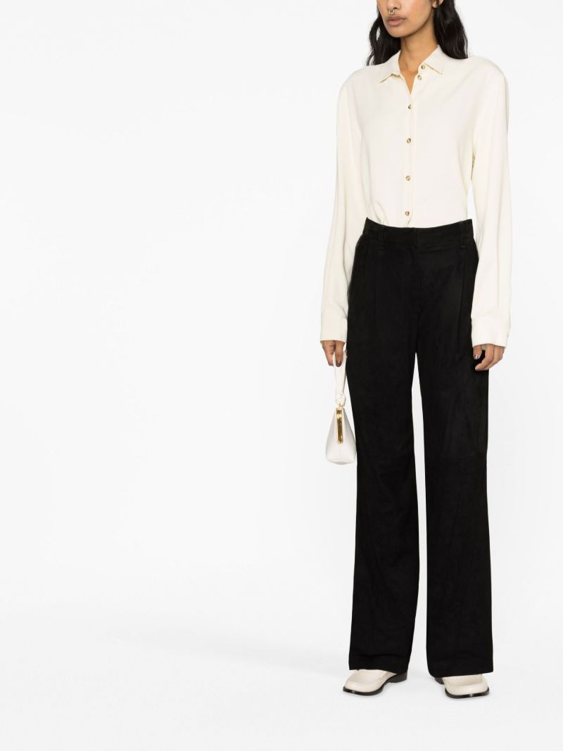 Black High-waisted Tailored Trousers