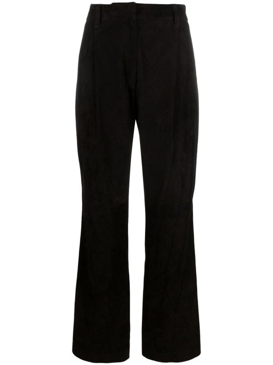 Black High-waisted Tailored Trousers