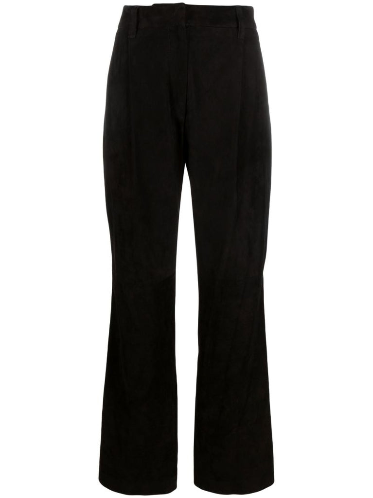 Black High-waisted Tailored Trousers