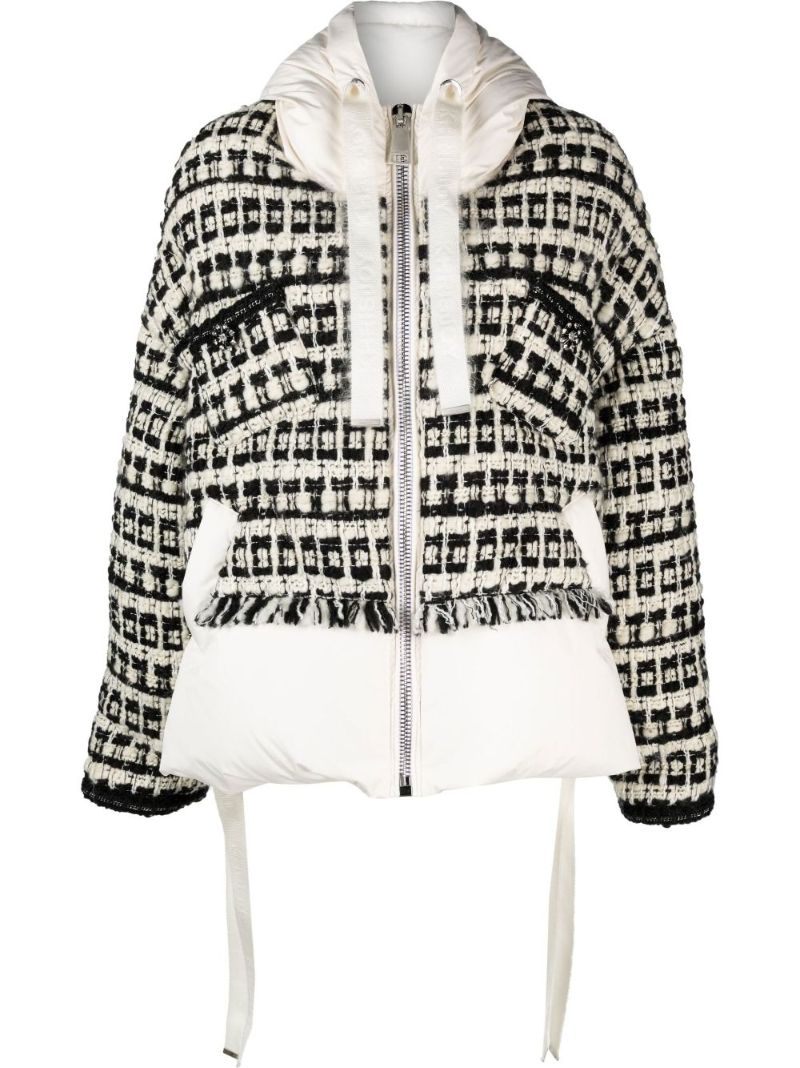 Black Tweed Puffer Jacket
