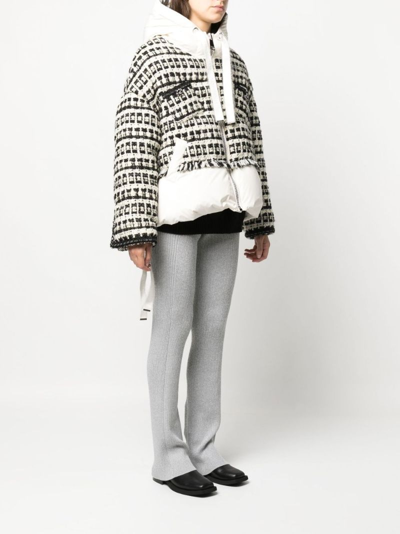 Black Tweed Puffer Jacket