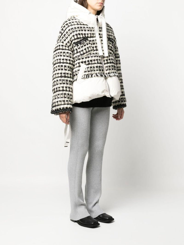 Black Tweed Puffer Jacket
